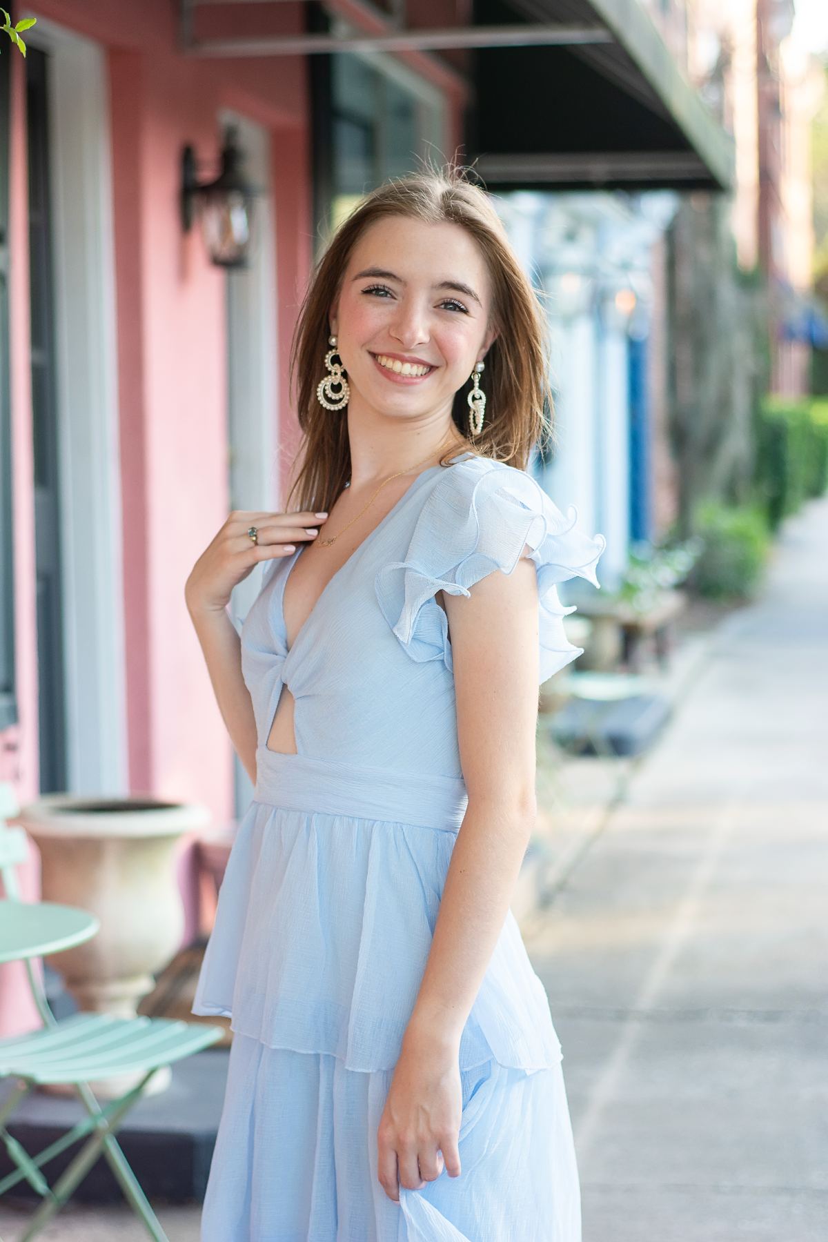 Kaitlyn in blue dress